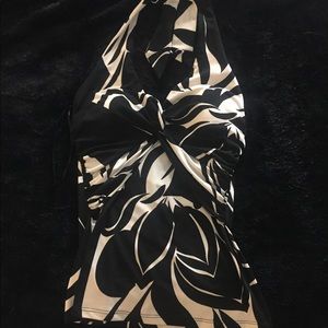 Fun black and white halter top